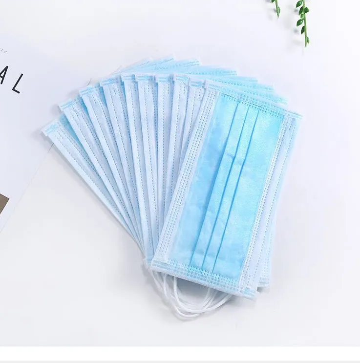 1pc Face Masks Disposable 3 Layers Dustproof Facial Protective Cover Anti-Dust Surgical Medical Salon Earloop