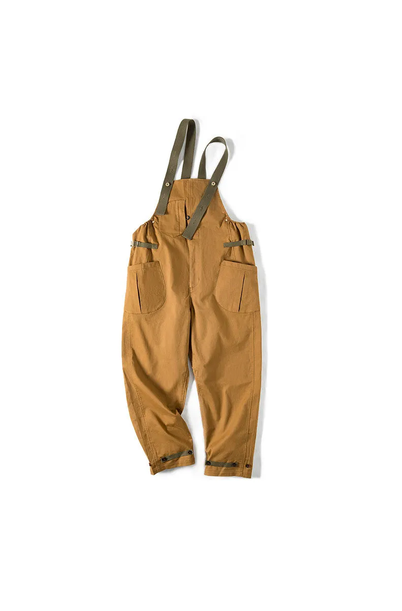 American Loose Straight Bib Casual One-Piece Long Men's Overalls
