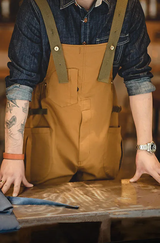 American Loose Straight Bib Casual One-Piece Long Men's Overalls