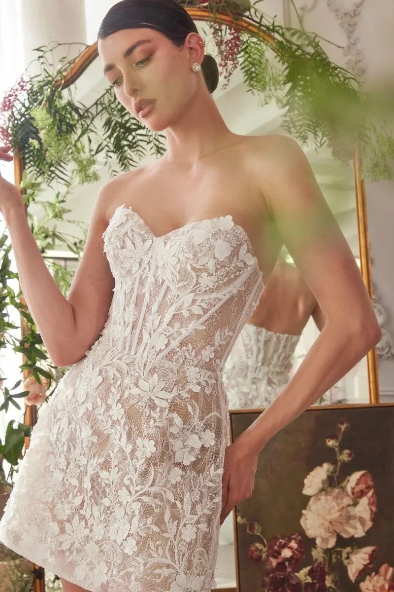 Andrea & Leo WL084 Strapless Short Wedding Dress