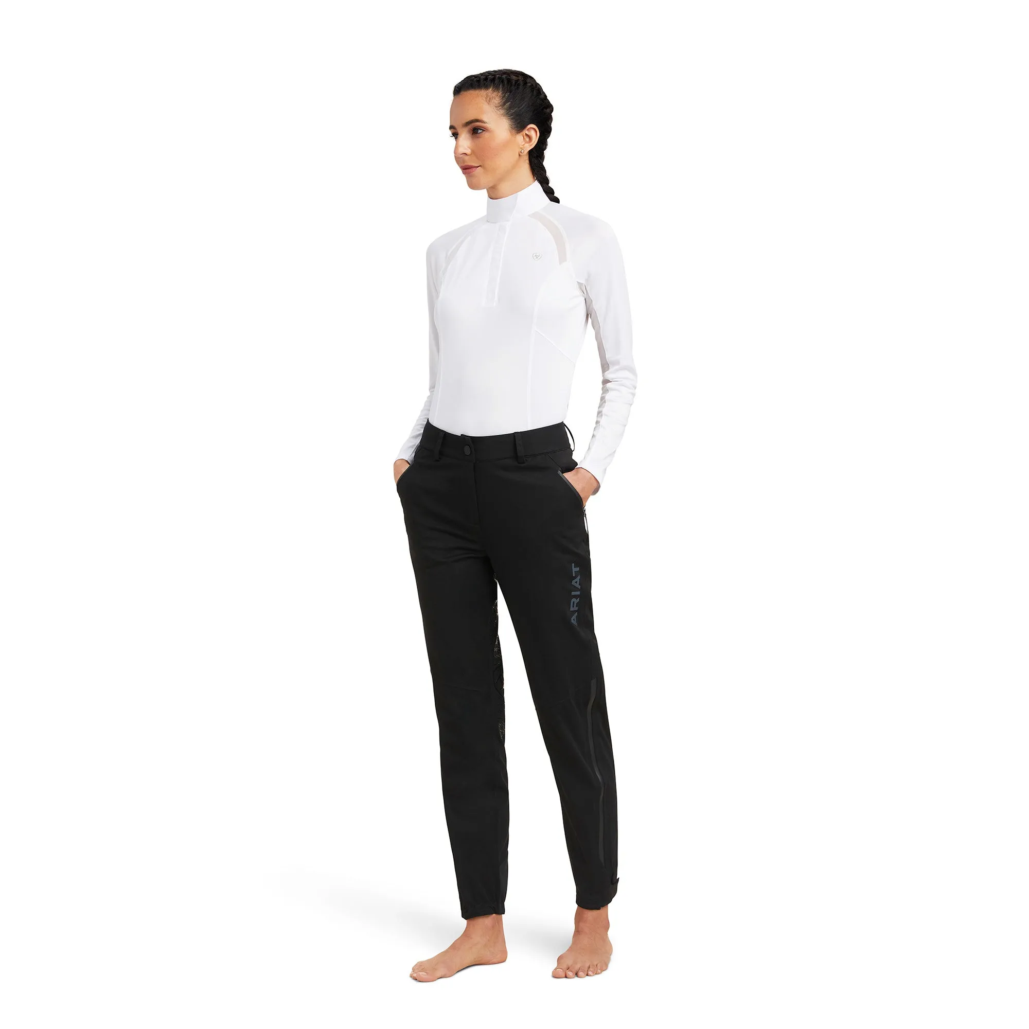 Ariat® Ladies Venture Waterproof Shell Black Full Seat Pant 10041345