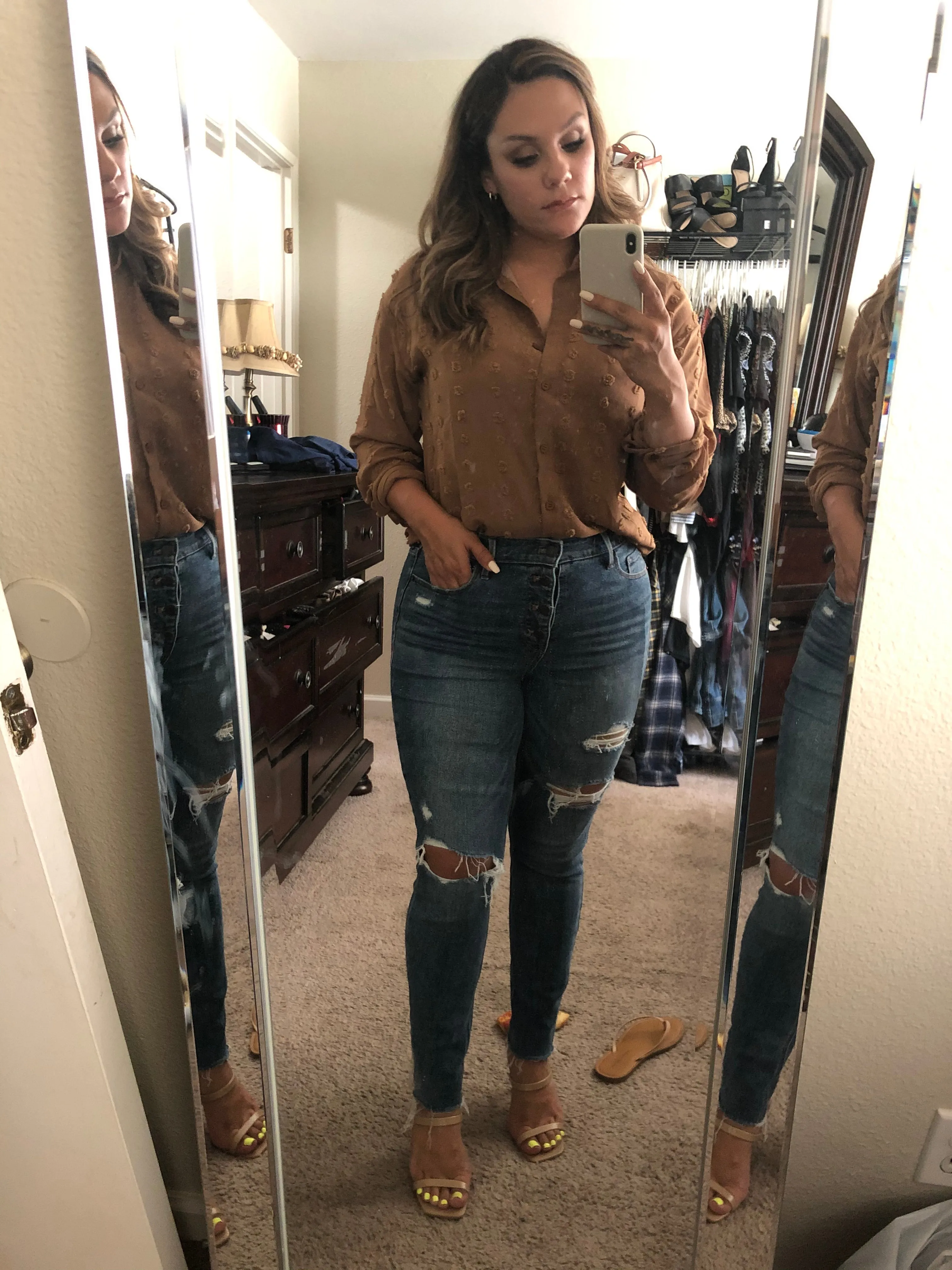 Black Long Sleeve Women Pompom Button Down Shirt Casual Blouse Top - Astylish