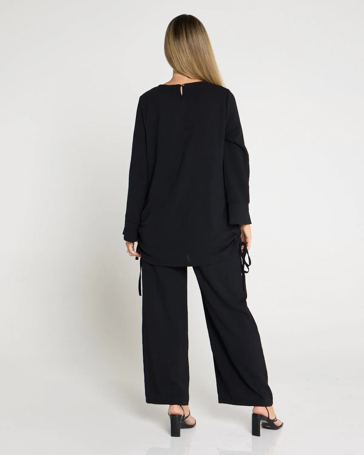 Brielle Top & Pants Set - Black