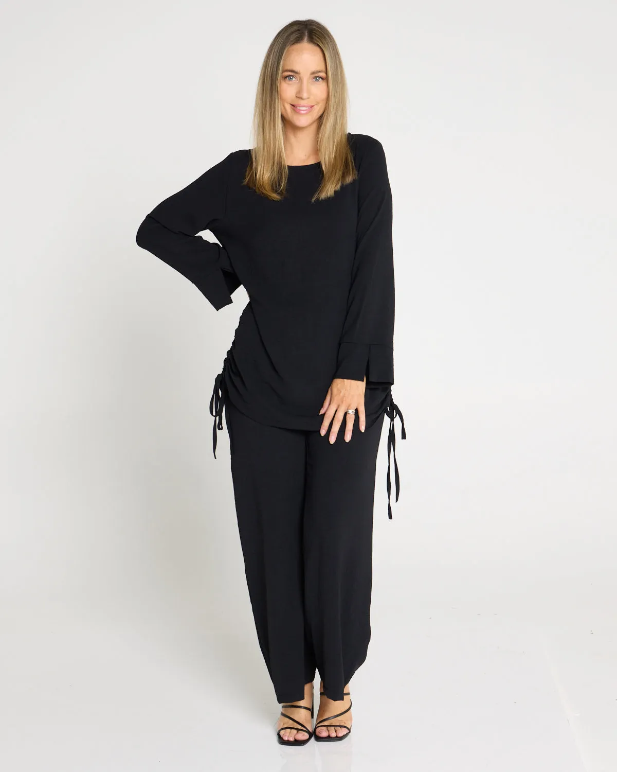 Brielle Top & Pants Set - Black