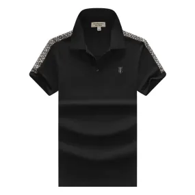 Bur Berry London England Plain Designed Polo Shirt - Black