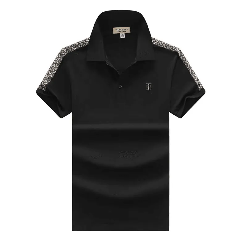 Bur Berry London England Plain Designed Polo Shirt - Black