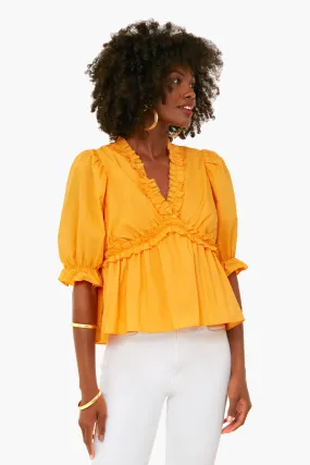Canary Ruffle Rela Blouse