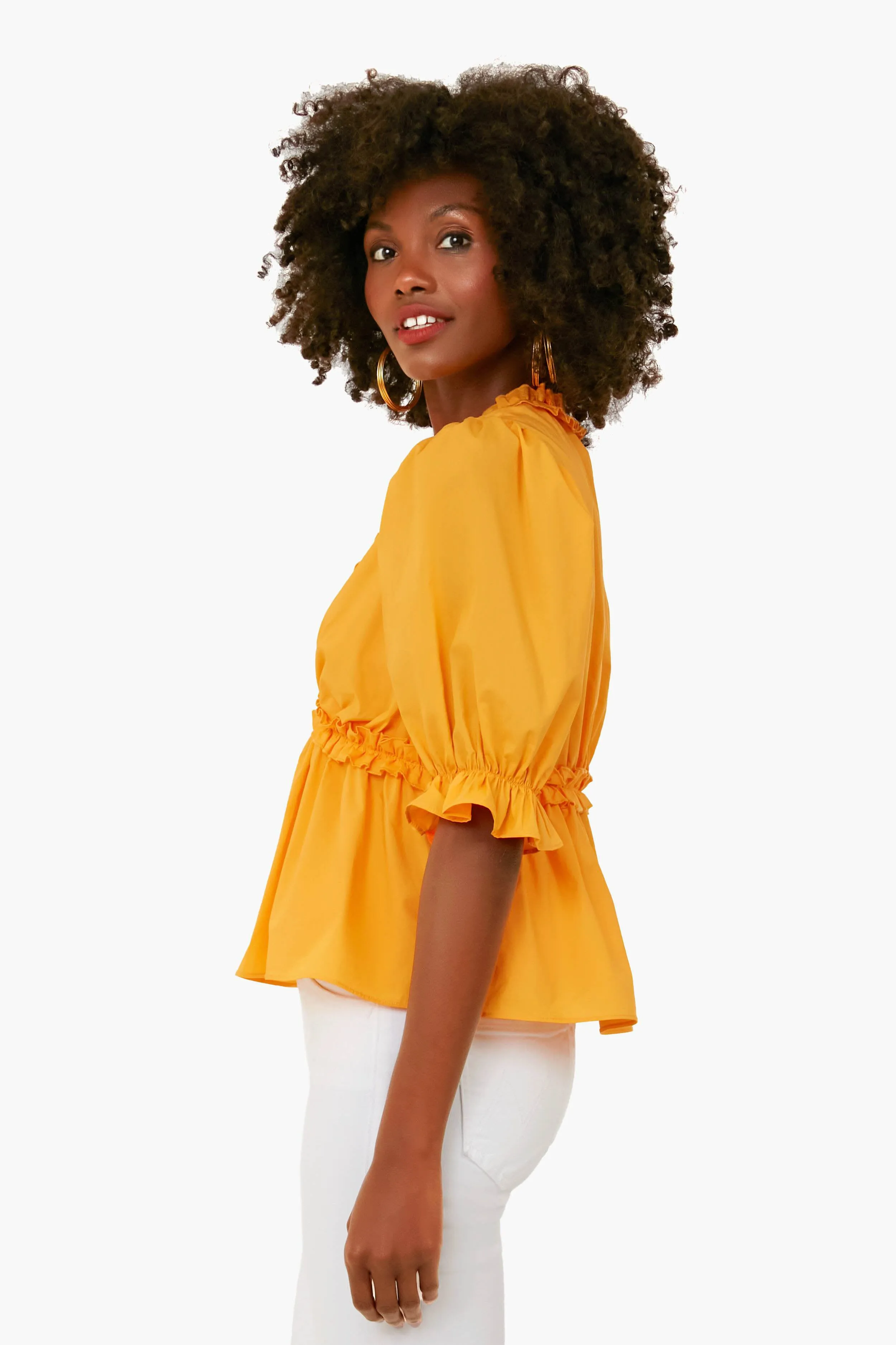 Canary Ruffle Rela Blouse