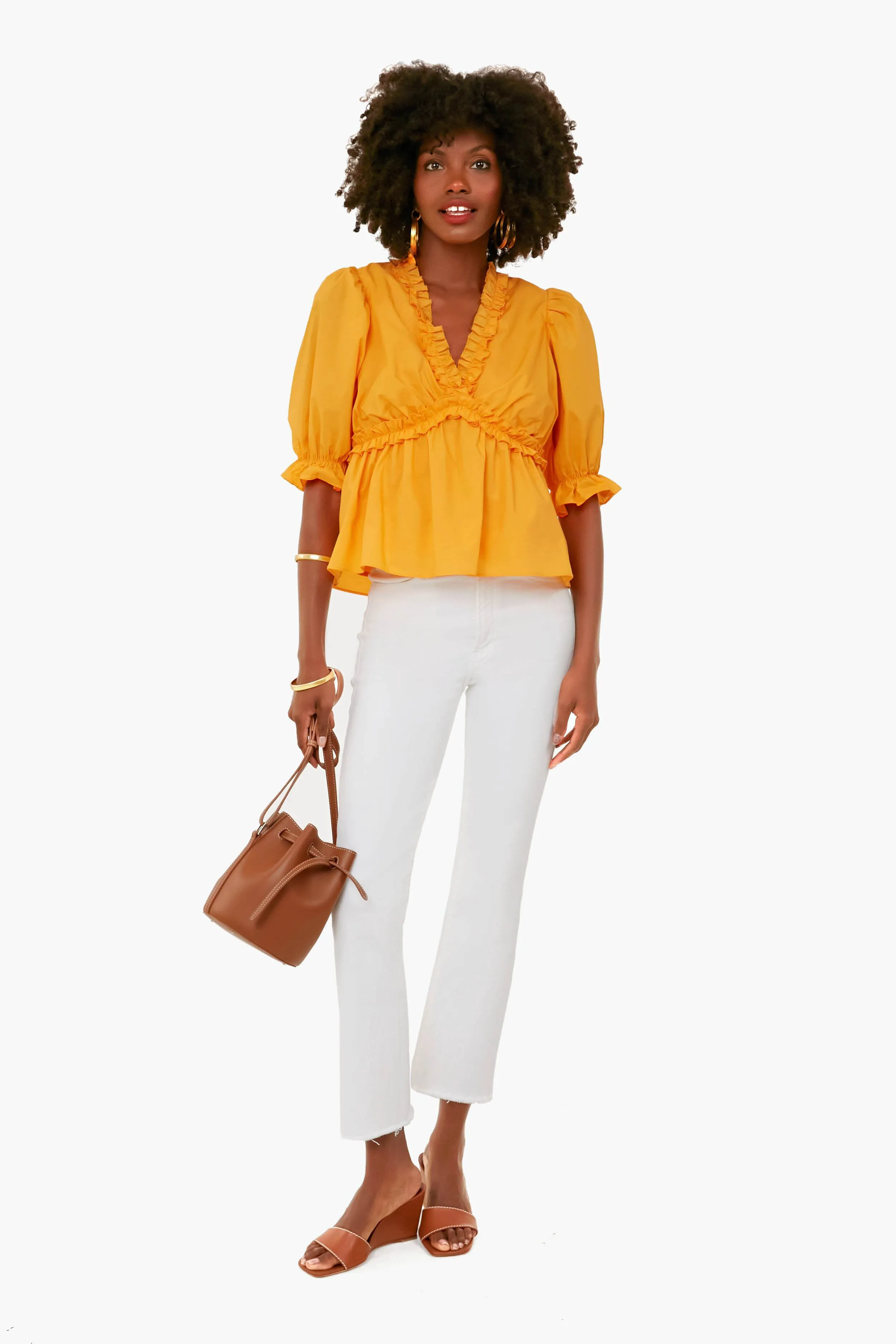 Canary Ruffle Rela Blouse