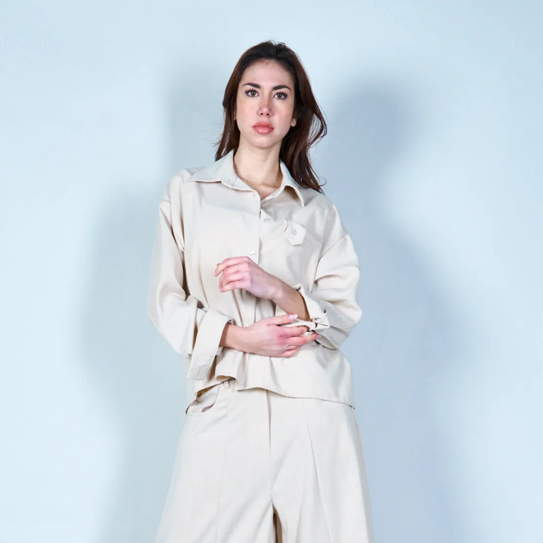 Classic button-up shirt with pocket wholesale