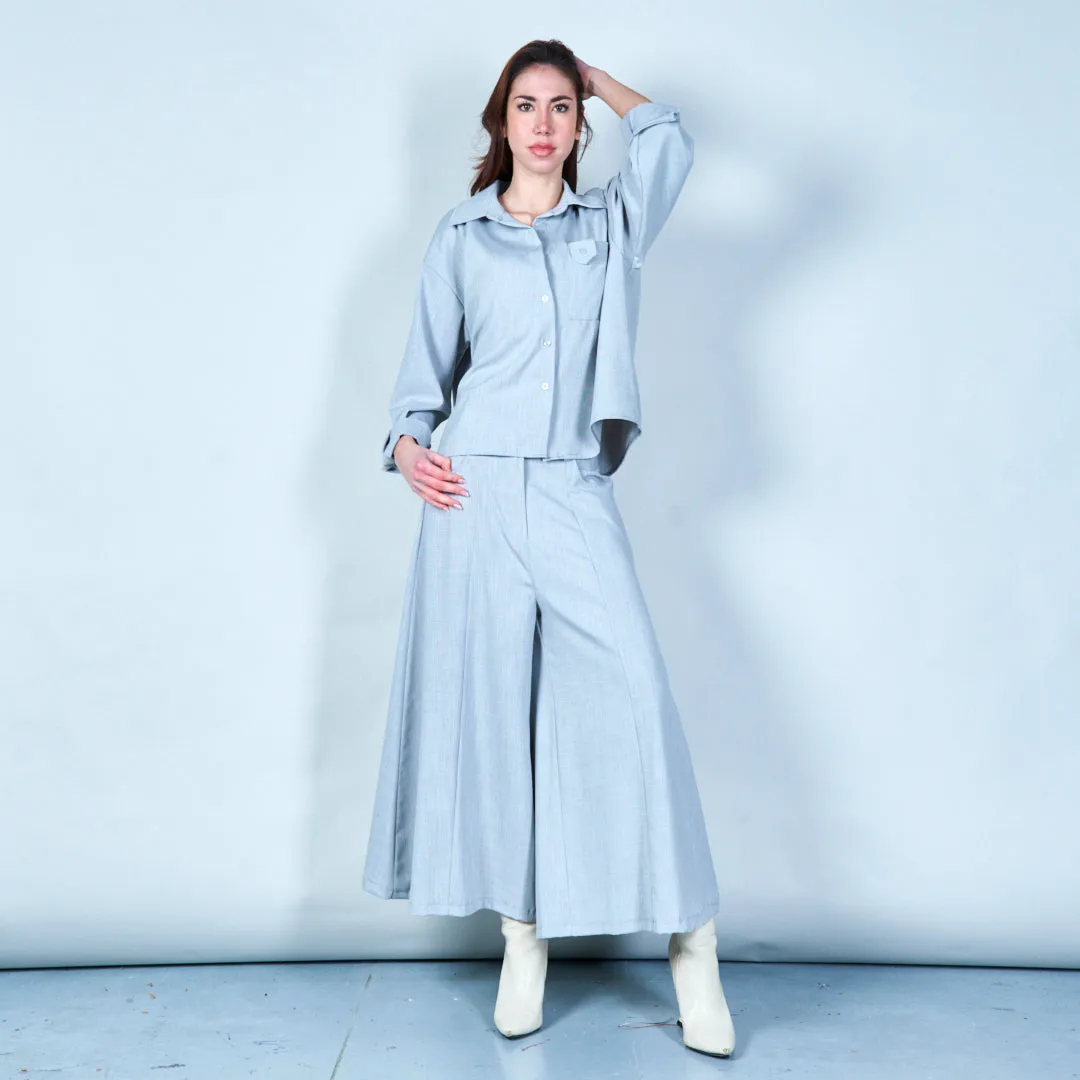 Classic button-up shirt with pocket wholesale