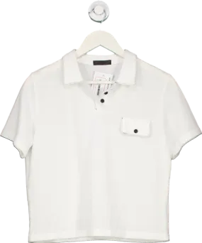 Dazy White Short Sleeve Polo Shirt