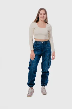 Denim Pant-Medium Navy
