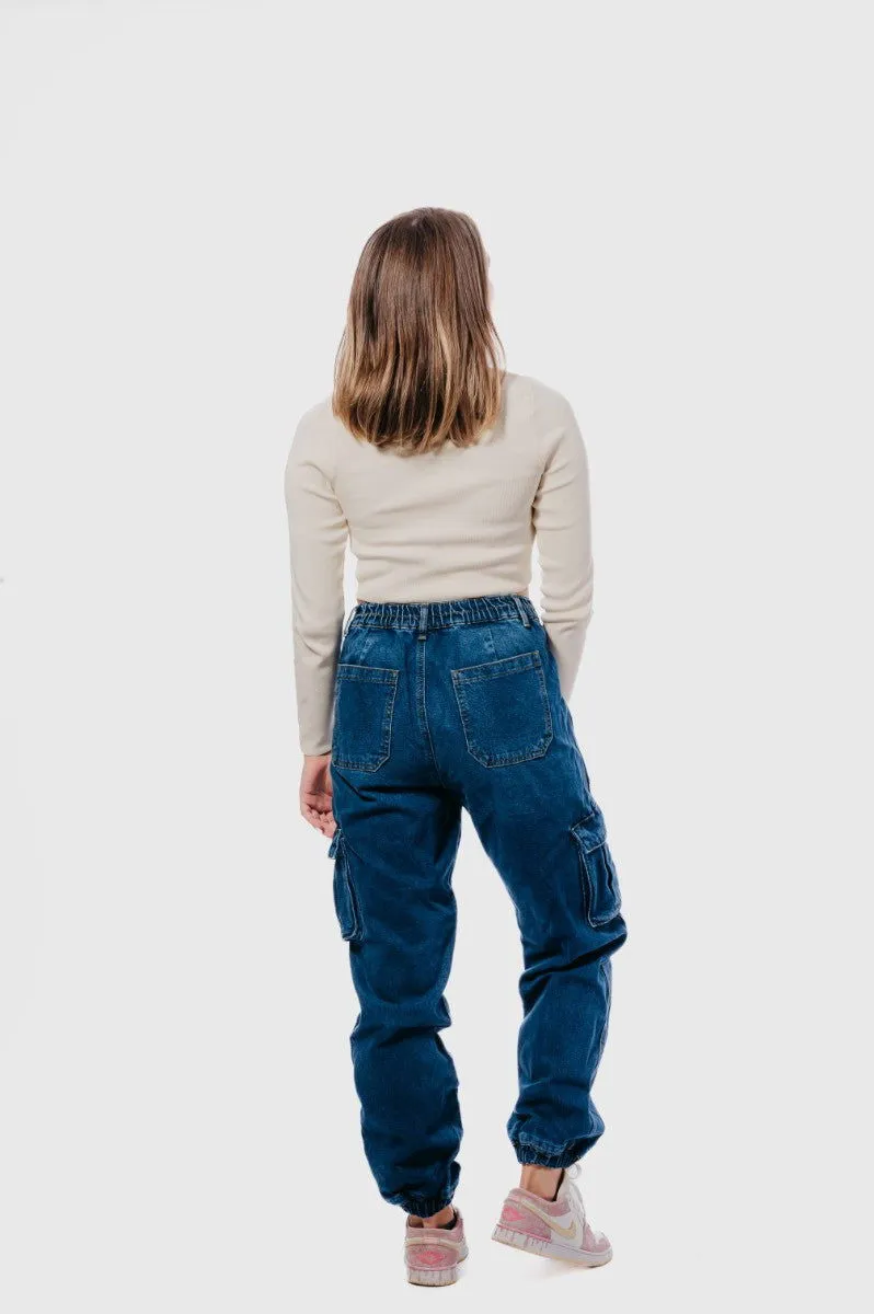 Denim Pant-Medium Navy