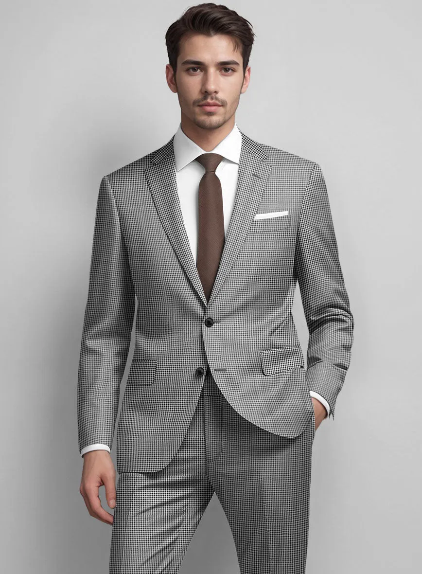 Dogtooth Wool Light Gray Jacket