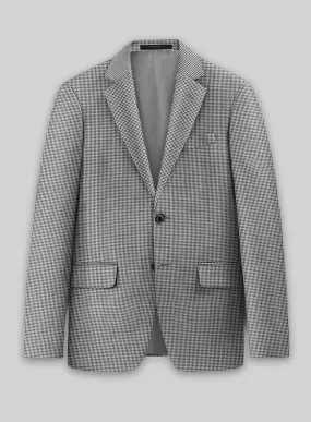 Dogtooth Wool Light Gray Jacket