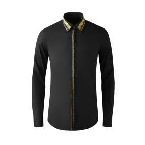 Embossed Embroidery Chic Cotton Shirts