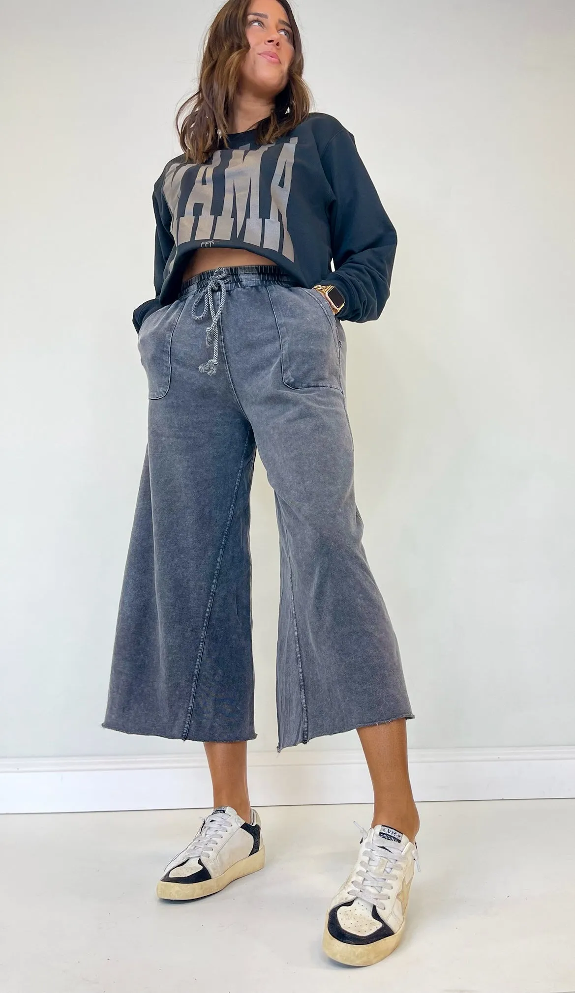 Feeling Spontaneous Wide Leg Pants - Black