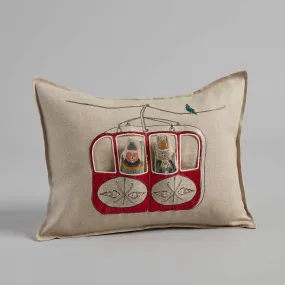 Gondola Ski Lift Pocket Pillow