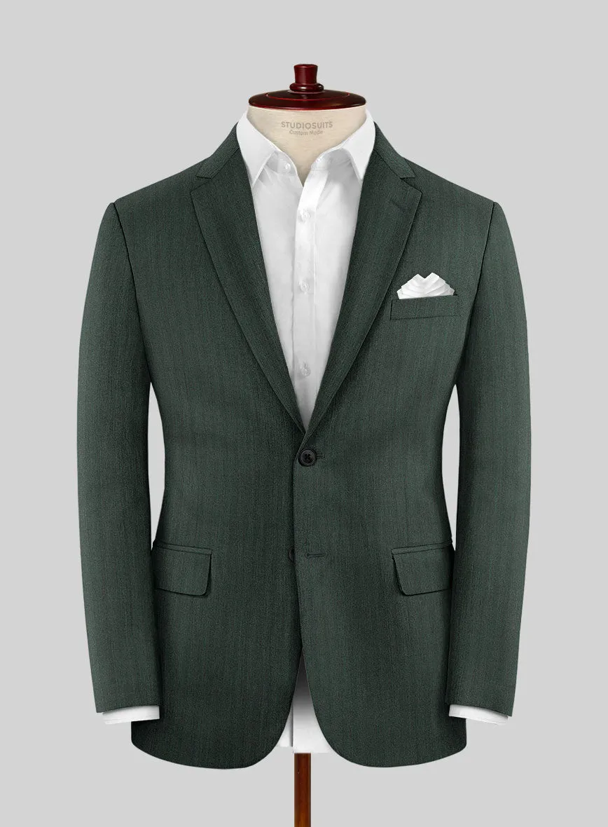 Green Herringbone Wool Jacket