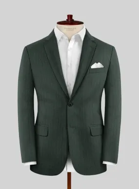 Green Herringbone Wool Jacket