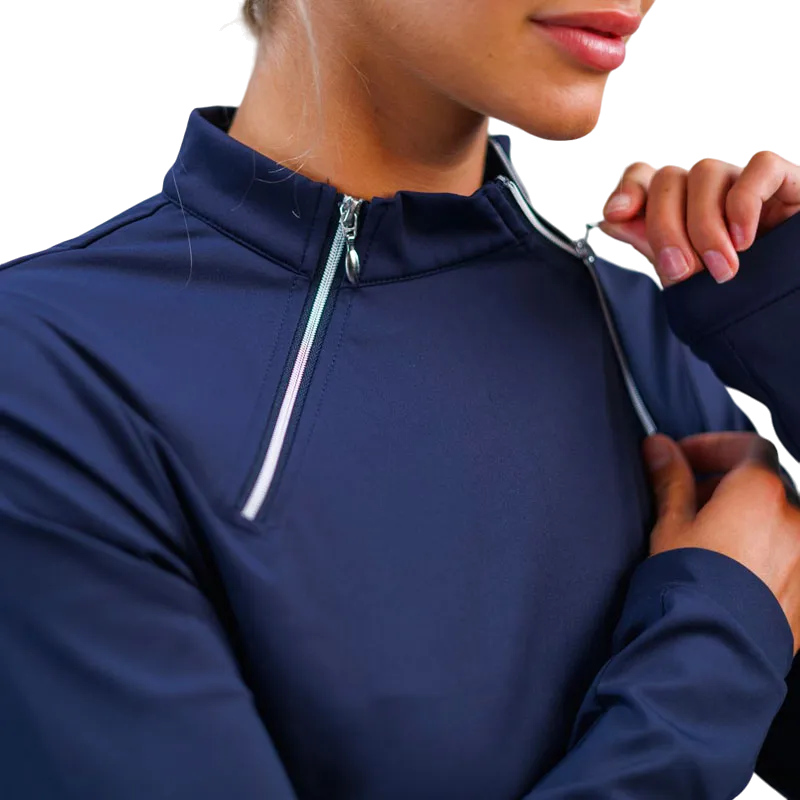 Harcour - Polo manches longues femme Prelude marine