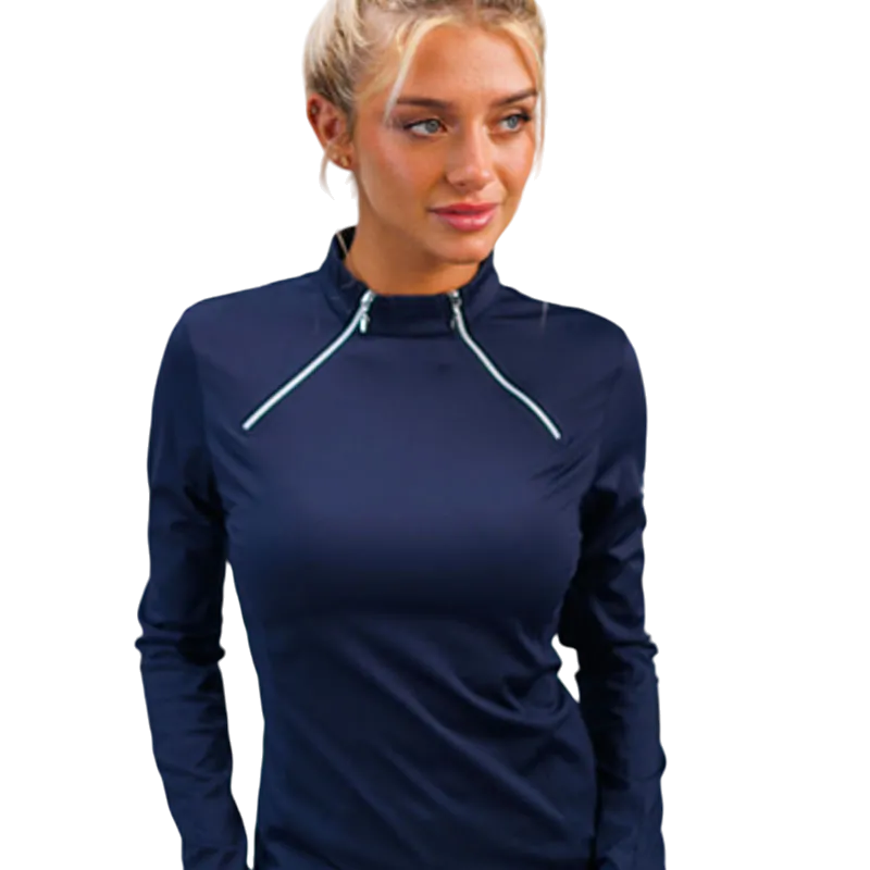 Harcour - Polo manches longues femme Prelude marine
