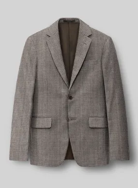 Hardy Minnis Beige Houndstooth Wool Jacket