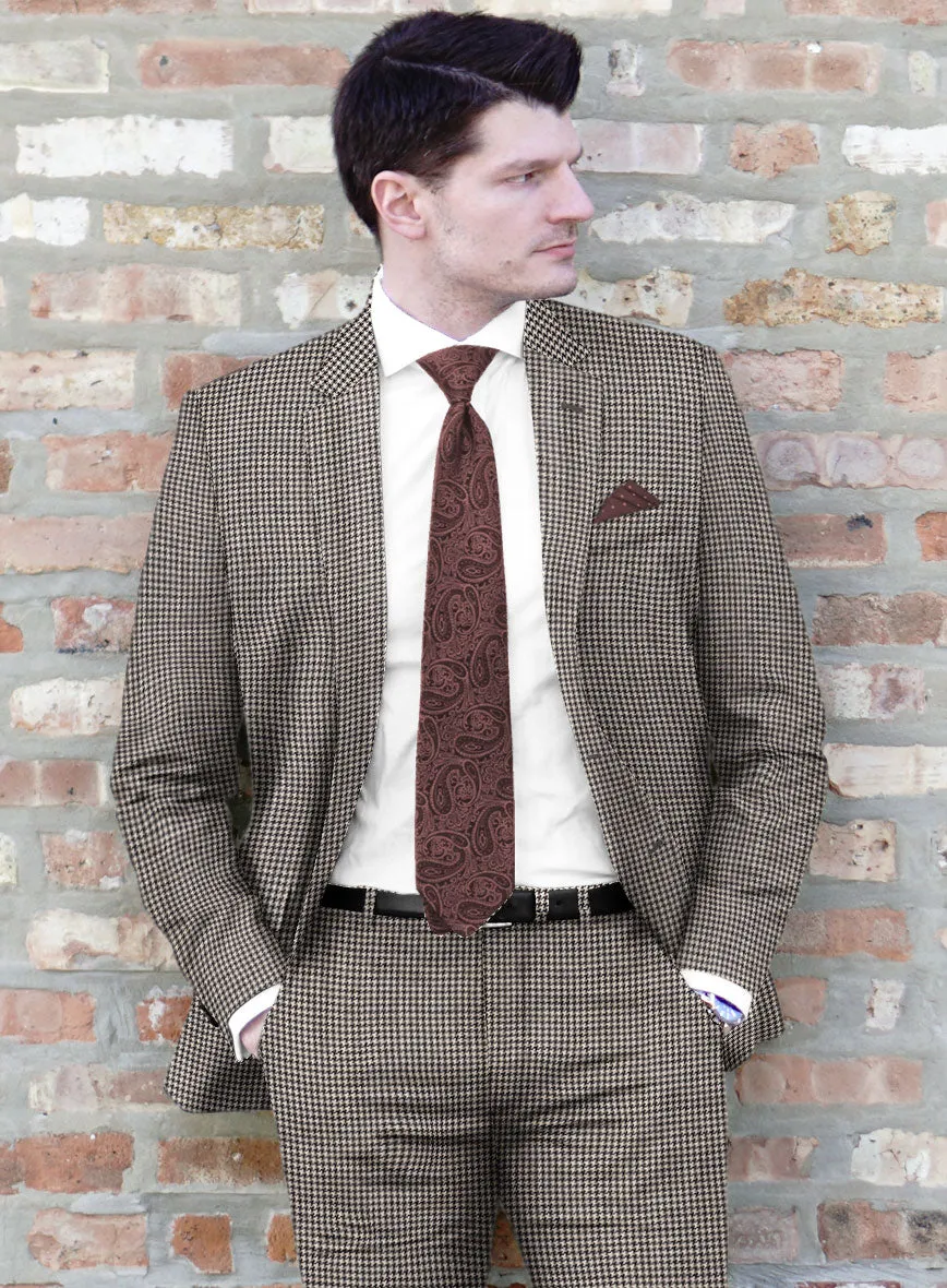 Hardy Minnis Beige Houndstooth Wool Jacket