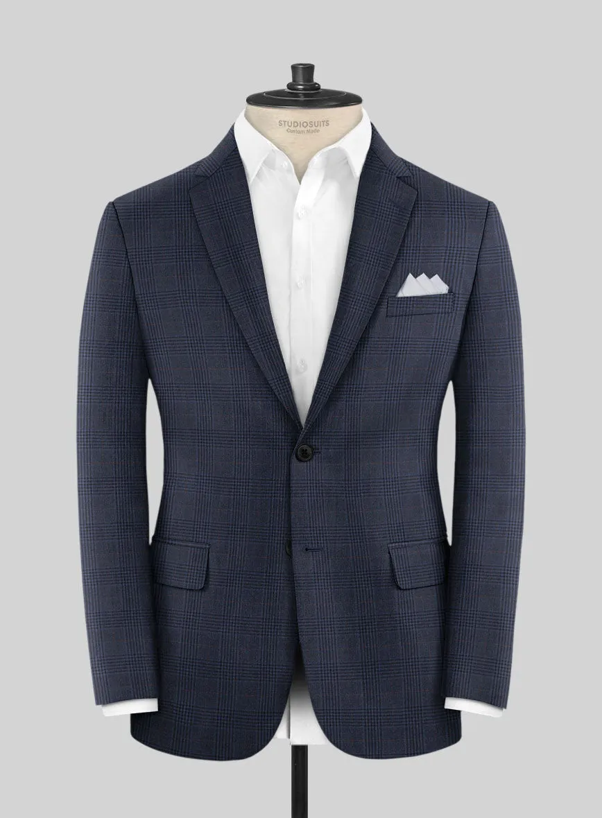Hardy Minnis Blue Checks Wool Jacket