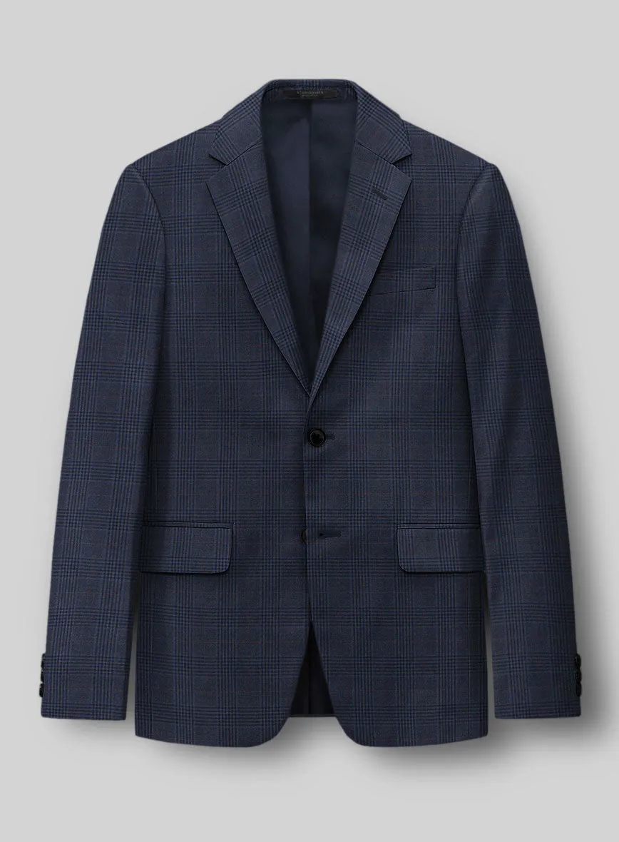 Hardy Minnis Blue Checks Wool Jacket