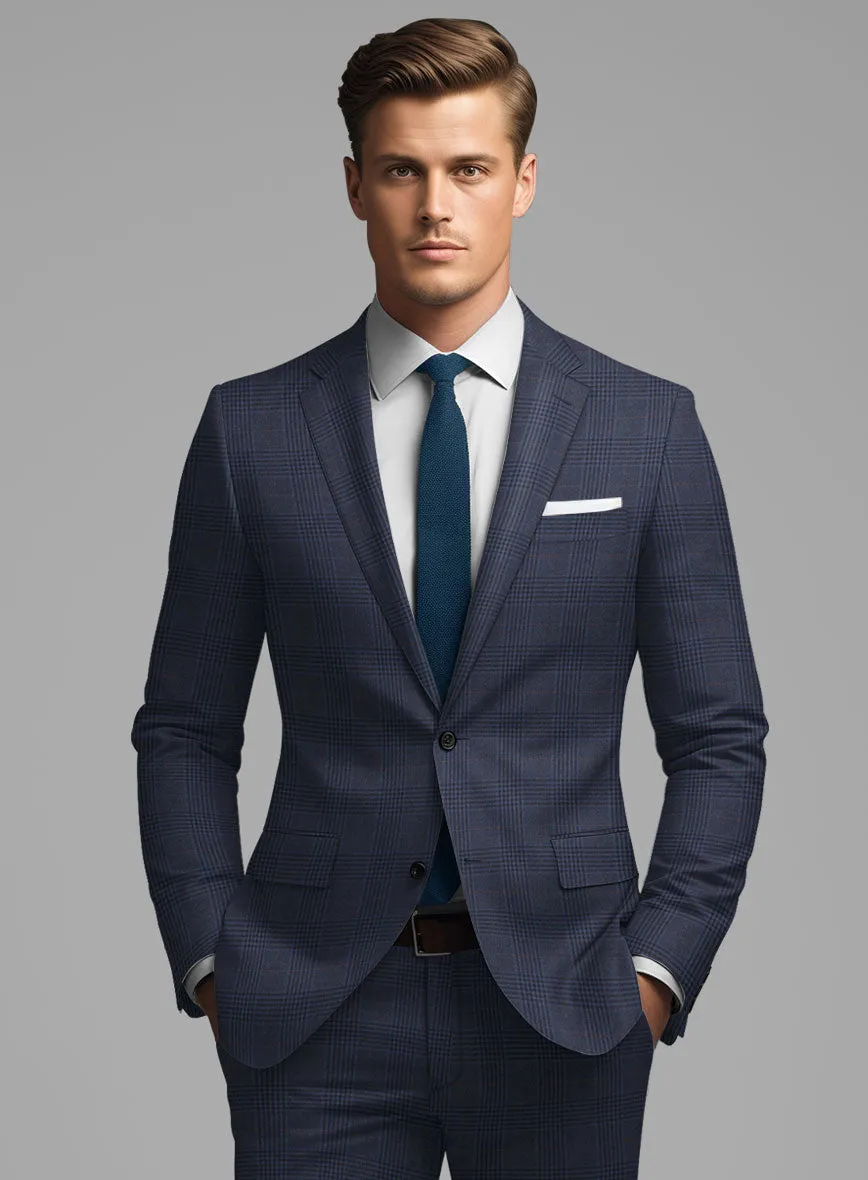 Hardy Minnis Blue Checks Wool Jacket