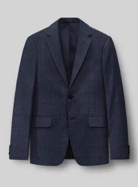Hardy Minnis Blue Checks Wool Jacket