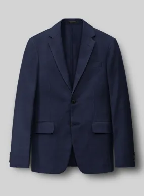Hardy Minnis Navy Blue Twill Wool Jacket