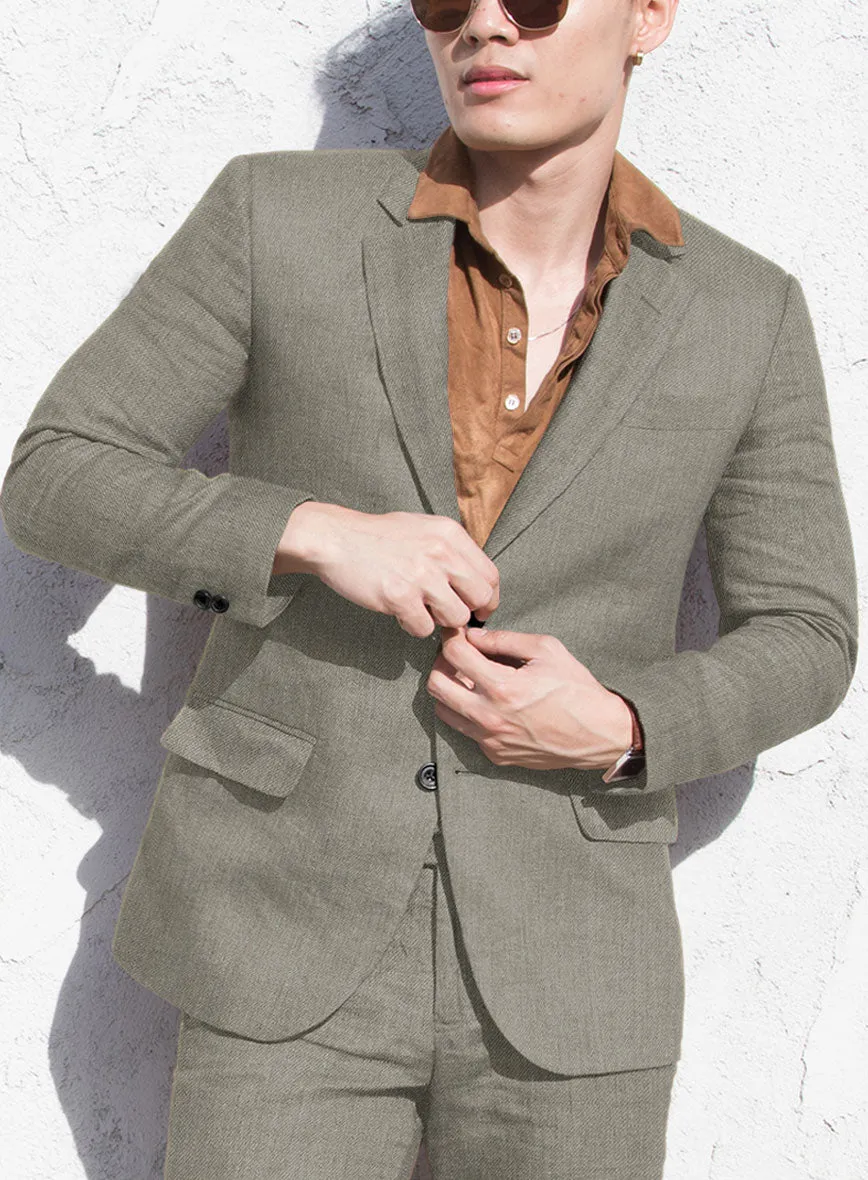 Heavy Linen Sage Green Jacket