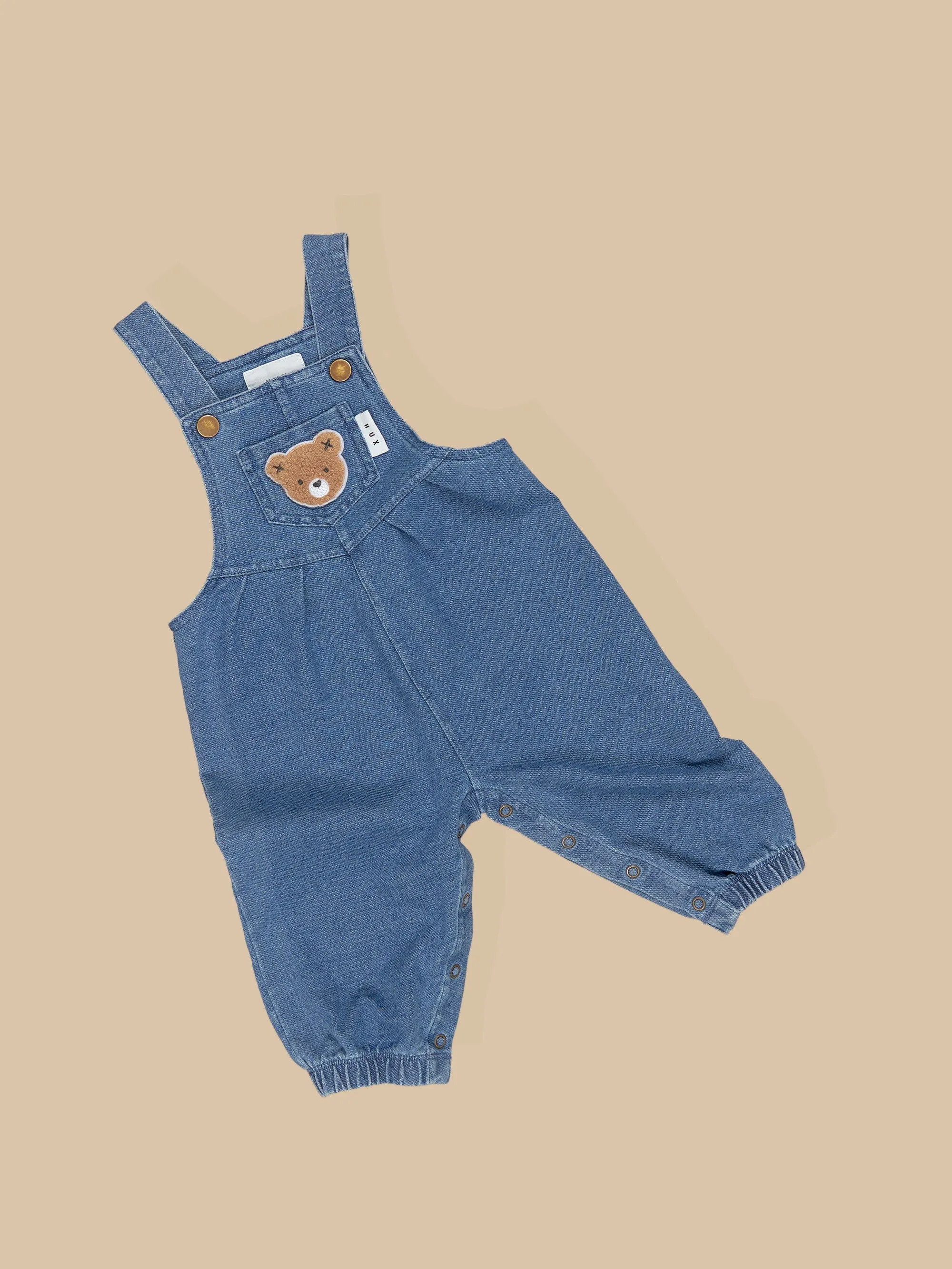 Huxbaby HUXBEAR KNIT DENIM OVERALLS