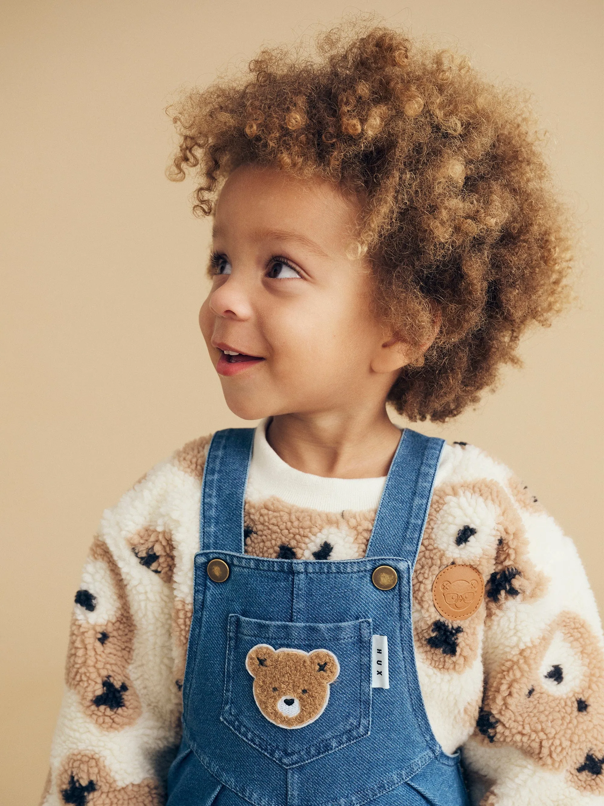Huxbaby HUXBEAR KNIT DENIM OVERALLS