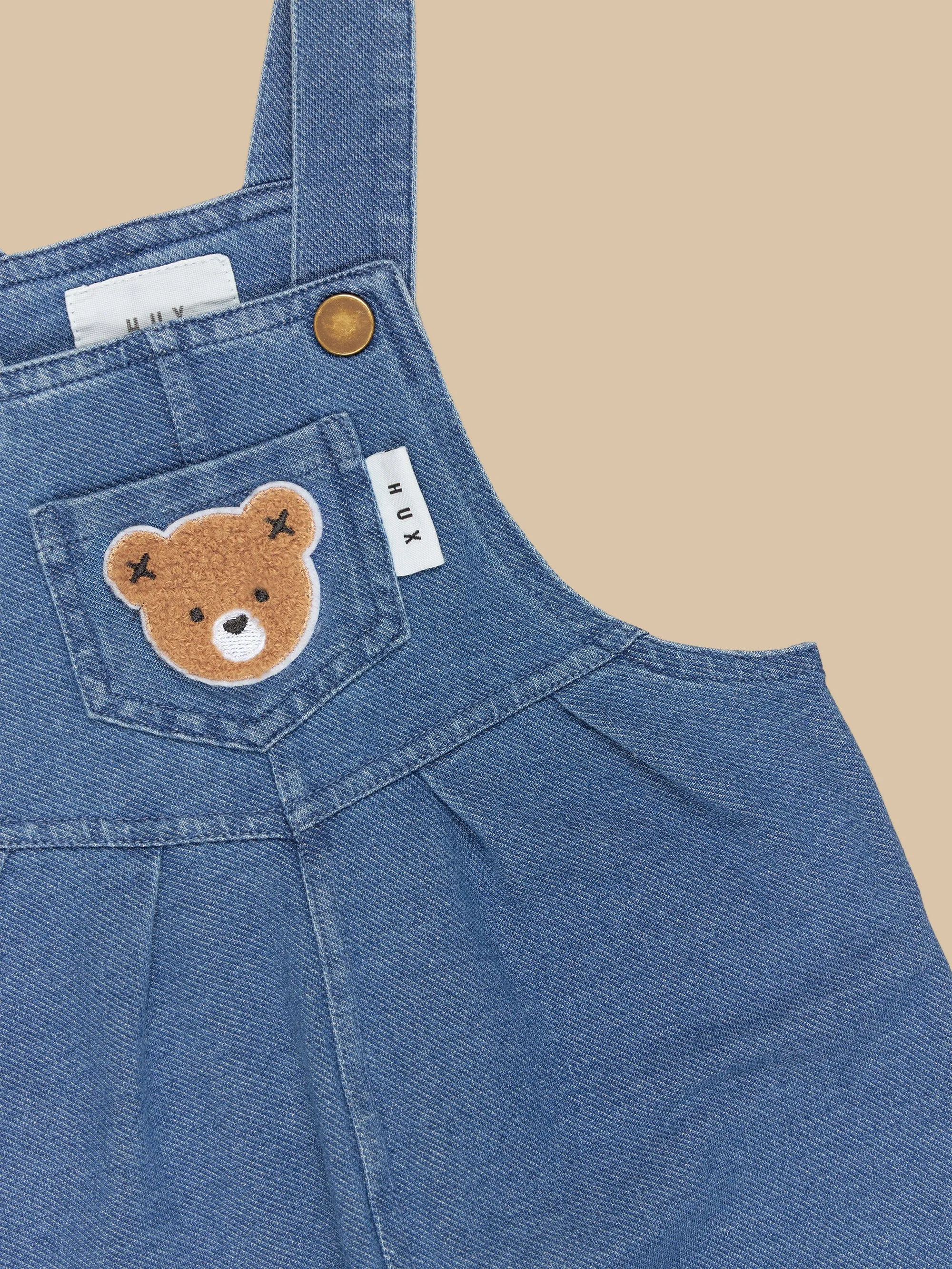 Huxbaby HUXBEAR KNIT DENIM OVERALLS