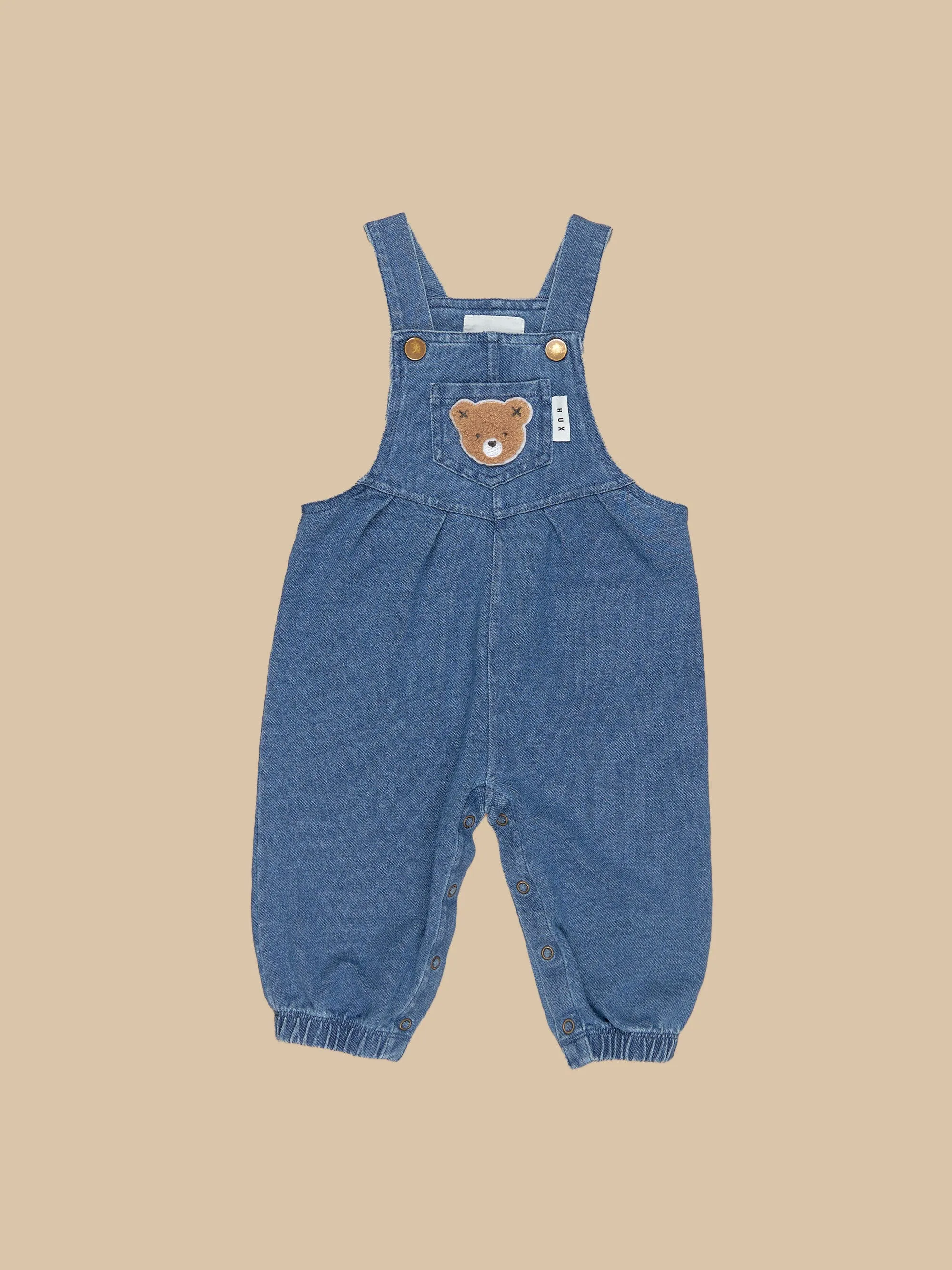 Huxbaby HUXBEAR KNIT DENIM OVERALLS