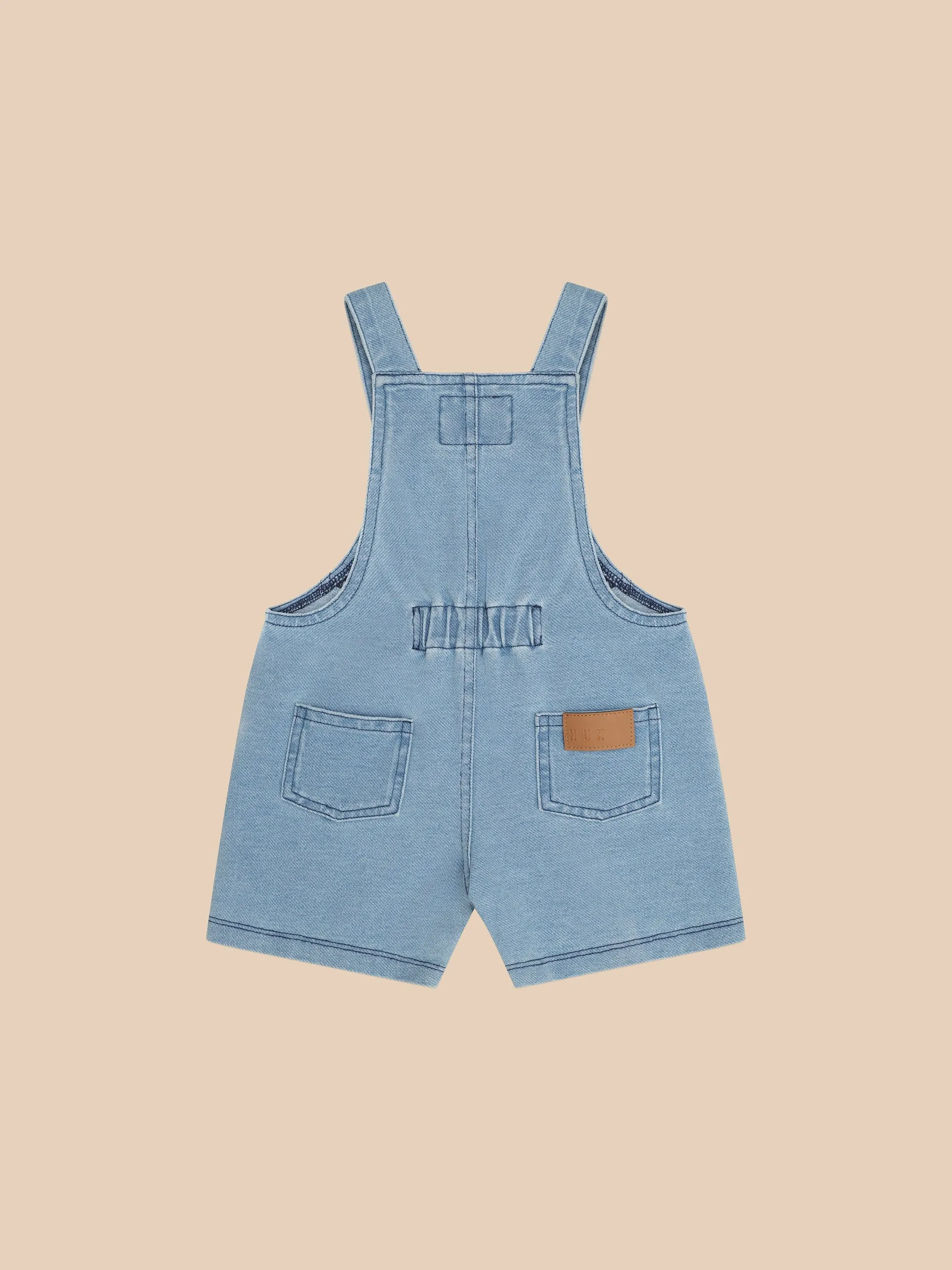 Huxbaby HUXBEAR KNIT DENIM SHORT OVERALLS
