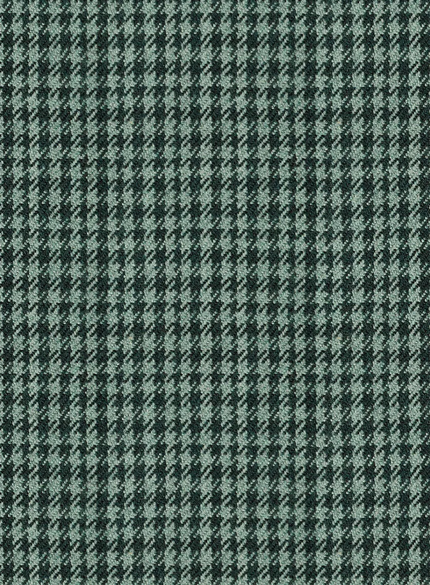 Italian Green Houndstooth Tweed Jacket