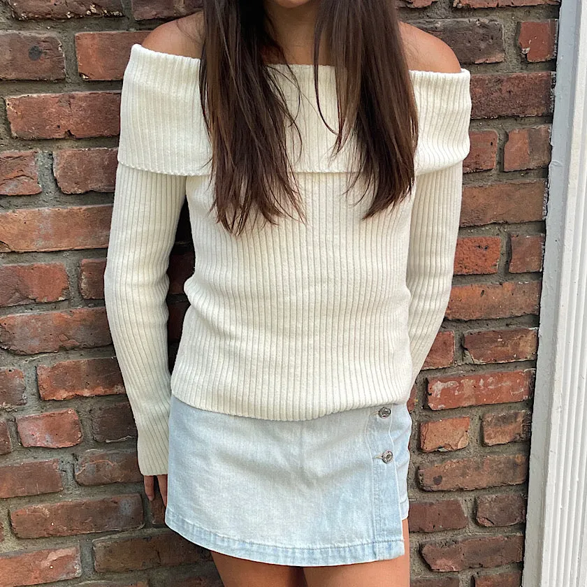 Junior Denim Wrap Skort