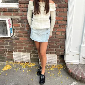 Junior Denim Wrap Skort