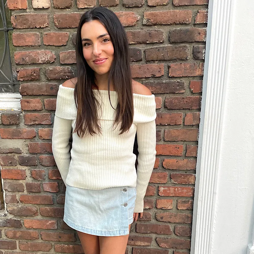 Junior Denim Wrap Skort