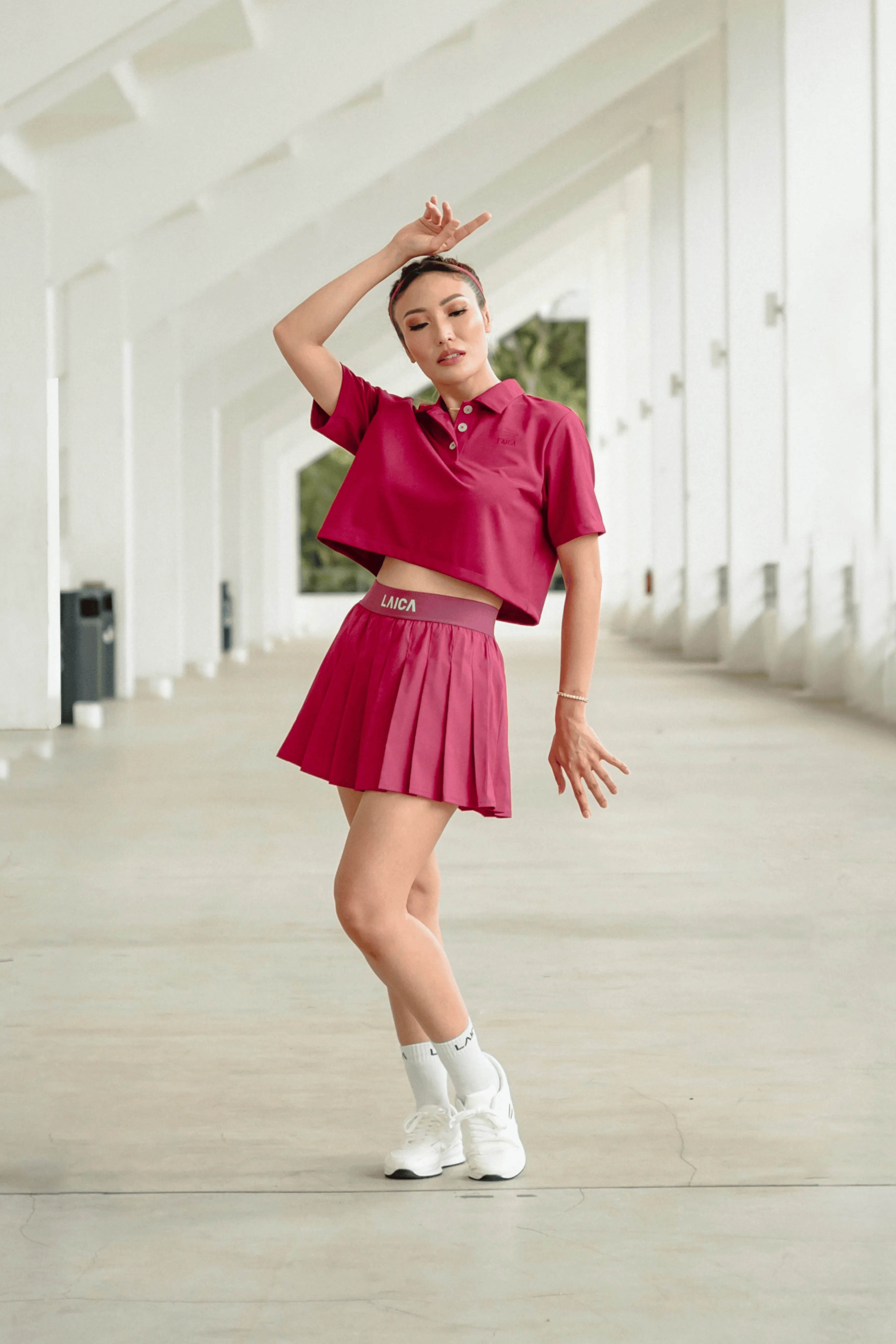 LAICA X Ayu Dewi Cropped Polo - Sangria