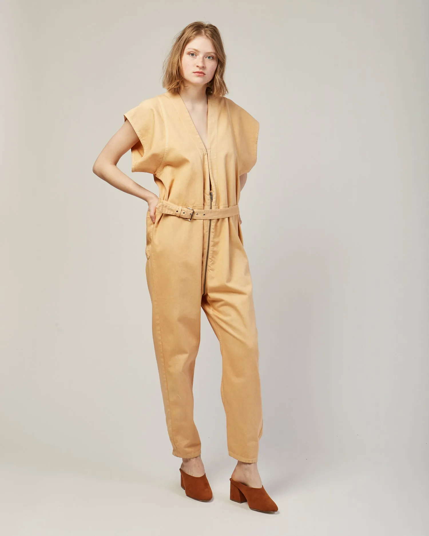 Level jumpsuit in sand