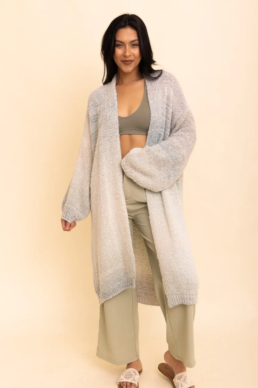 Lounge Around Longline Ombre Cardigan