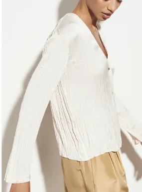 L/S Crushed V neck