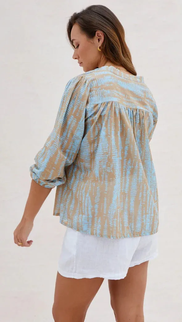 Mae Blouse - Sand and Sea