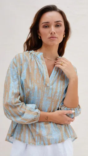Mae Blouse - Sand and Sea